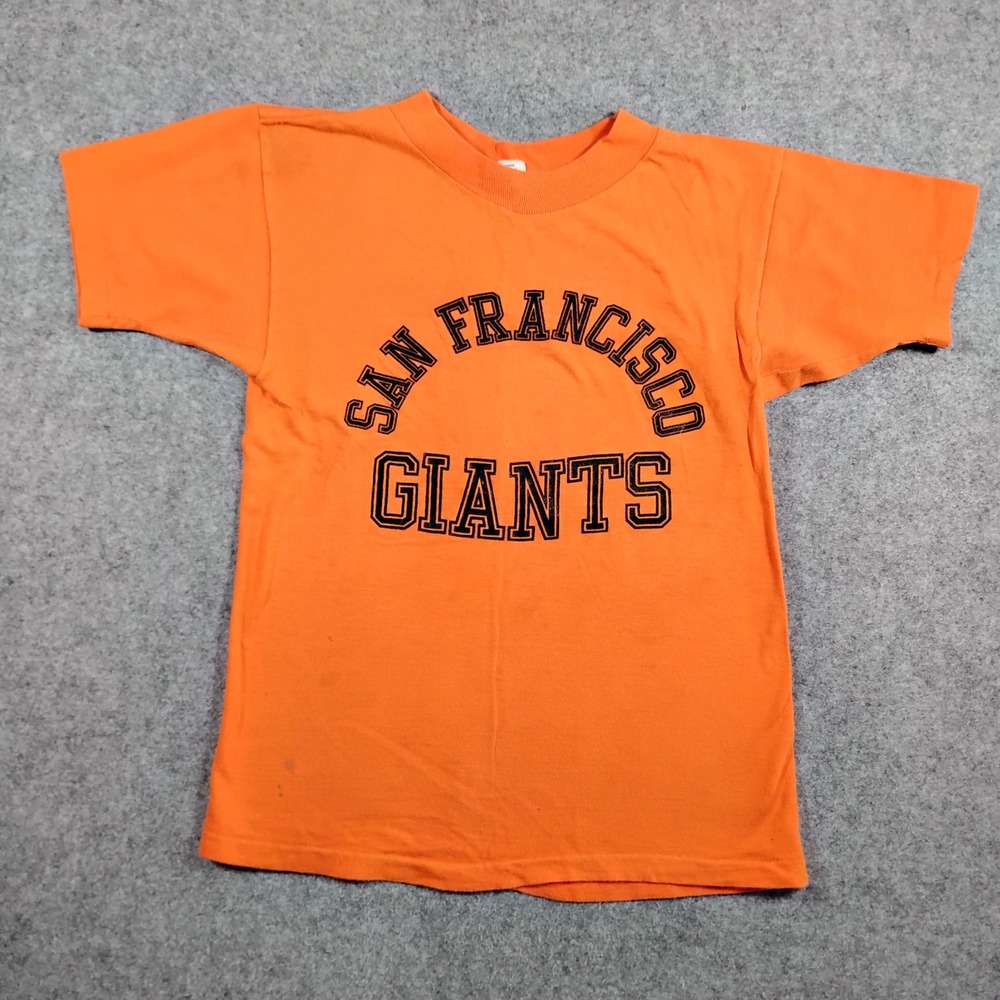Vintage Artex San Francisco‎ Giants Youth Large Orange T-Shirt Made in USA